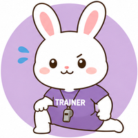 注意をうながすうさぎのイラスト